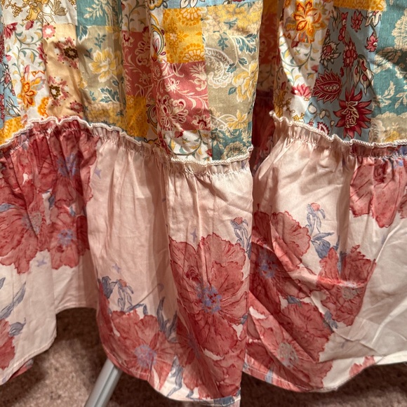 Pol Ruffle Tiered Floral Boho Maxi DRESS WOMEN’s size medium mix prints NEW - Picture 8 of 10